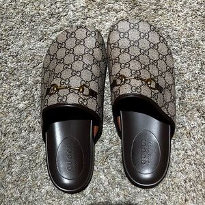 Gucci Beige and Brown Women's Mules